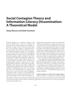 Social Contagion Theory and Information Literacy Dissemination: A