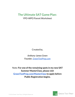 The Ultimate SAT Game Plan