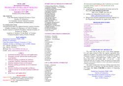 PDMU-2002 - Problems of Decision Making Under Uncertainties