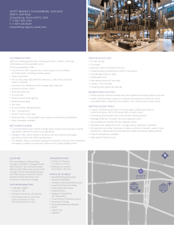 Fact Sheet - Hyatt Regency Schaumburg Chicago