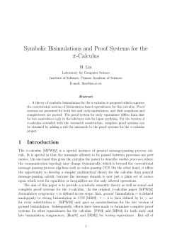Symbolic Bisimulations and Proof Systems for the &pi;
