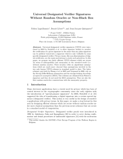 Universal Designated Verifier Signatures Without Random Oracles
