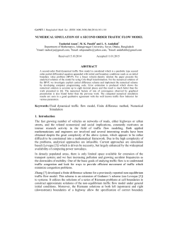 NUMERICAL SIMULATION OF A SECOND ORDER TRAFFIC FLOW