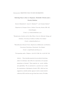 Desirable Criteria and a Greedy Solution