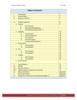 Table of Contents - Region Nine Development Commission