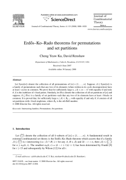 Erd˝os&ndash;Ko&ndash;Rado theorems for permutations and set partitions