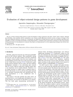 Evaluation of object-oriented design patterns in game development