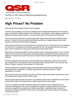 High Prices? No Problem