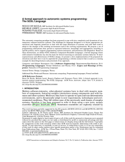 AA formal approach to autonomic systems programming