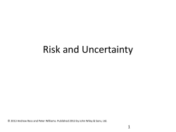 Risk and Uncertainty