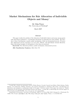 Market Mechanisms for Fair Allocation of Indivisible Objects and