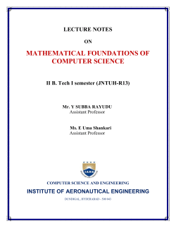 mathematical foundations of computer science