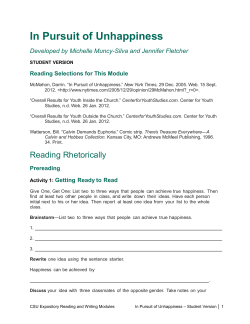 Pursuit of Unhappiness Student Version