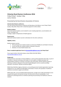 Application Form RDAV Conference 2016