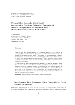 Probabilities, Intervals, What Next? Optimization