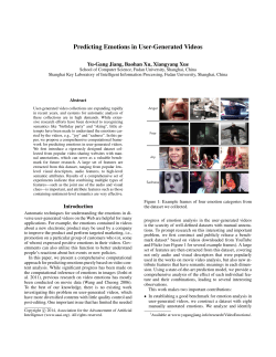 Predicting Emotions in User-Generated Videos - Yu