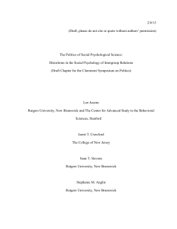 Distortions in the social psychology of intergroup