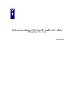 Existence and uniqueness of the Competitive Equilibrium for Infinite