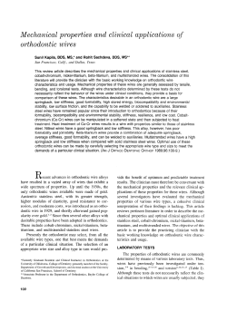 nical properties and clinical ontic wires