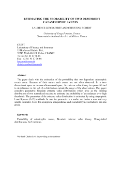 estimating the probability of two dependent catastrophic events