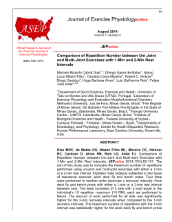 Journal of Exercise Physiologyonline