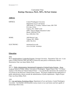 Curriculum Vitae - Central Washington University