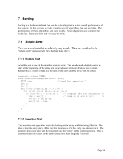 Search, Sorting and Big