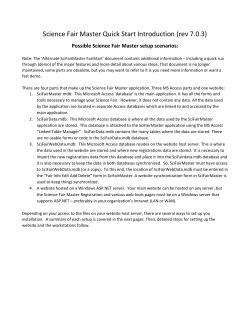 Alternate Configuration (SciFairMaster on web server)