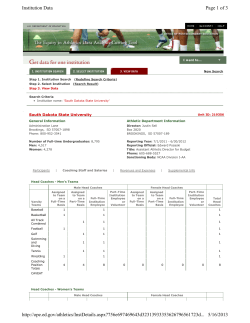 Coaching Staff and Salaries - South Dakota State University