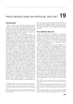 price indices using an artificial data set