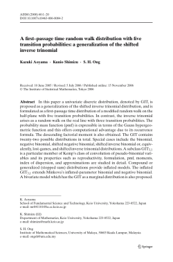A first&ndash;passage time random walk distribution with five transition