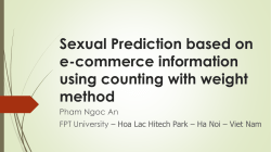 Sexual Prediction based on e-commerce information using counting