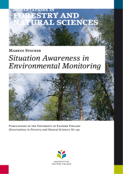 Situation Awareness in Environmental Monitoring