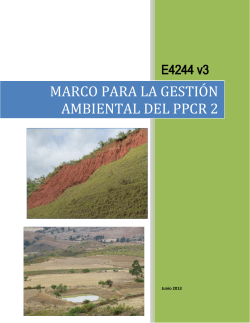 marco para la gesti&oacute;n ambiental del ppcr 2