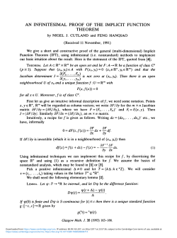 An infinitesimal proof of the implicit function theorem