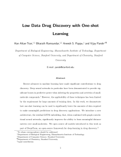 Low Data Drug Discovery with One-shot Learning