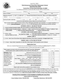 2017 Registration Form - Coosa River Paddling Club