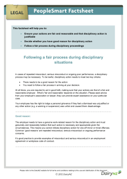 Following a fair process during disciplinary situations