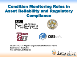 Condition Monitoring Roles in Asset Reliability and Regulatory