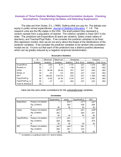 Example of Three Predictor Multiple Regression