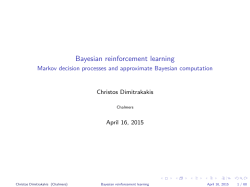 Bayesian reinforcement learning - Markov decision processes and