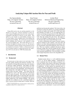 Analyzing Unique-Bid Auction Sites for Fun and Profit