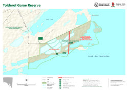 Tolderol Game Reserve map - Department of Environment, Water