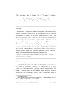 New Construction of Single Cycle T-function Families