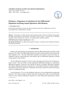 Existence, Uniqueness of solutions for Set Differential Equations