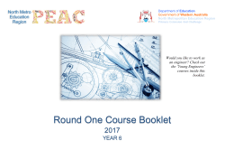 Round One Course Booklet - North Metro PEAC Centre