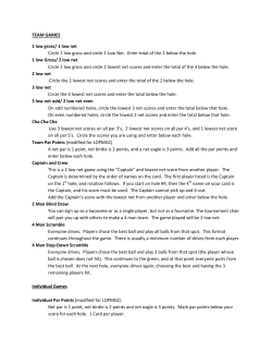 TEAM GAMES 1 low gross