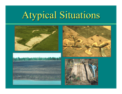 Atypical Situations and Problem Areas
