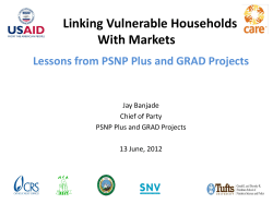 TOPS Learning Workshop - Food Security and Nutrition Network