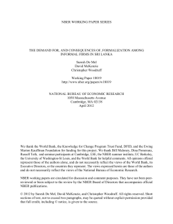 The demand for, and consequences of, formalization among